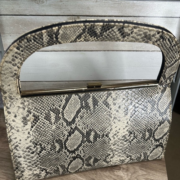 Vintage Snake Print Handbag - Picture 1 of 11